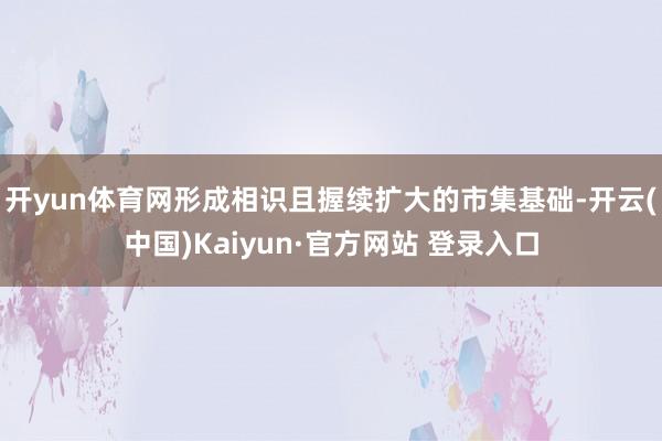 开yun体育网形成相识且握续扩大的市集基础-开云(中国)Kaiyun·官方网站 登录入口