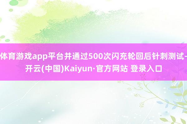 体育游戏app平台并通过500次闪充轮回后针刺测试-开云(中国)Kaiyun·官方网站 登录入口